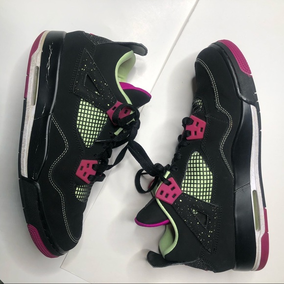 Nike Jordan 4 Fuchsia Flash Lime - Picture 6 of 7